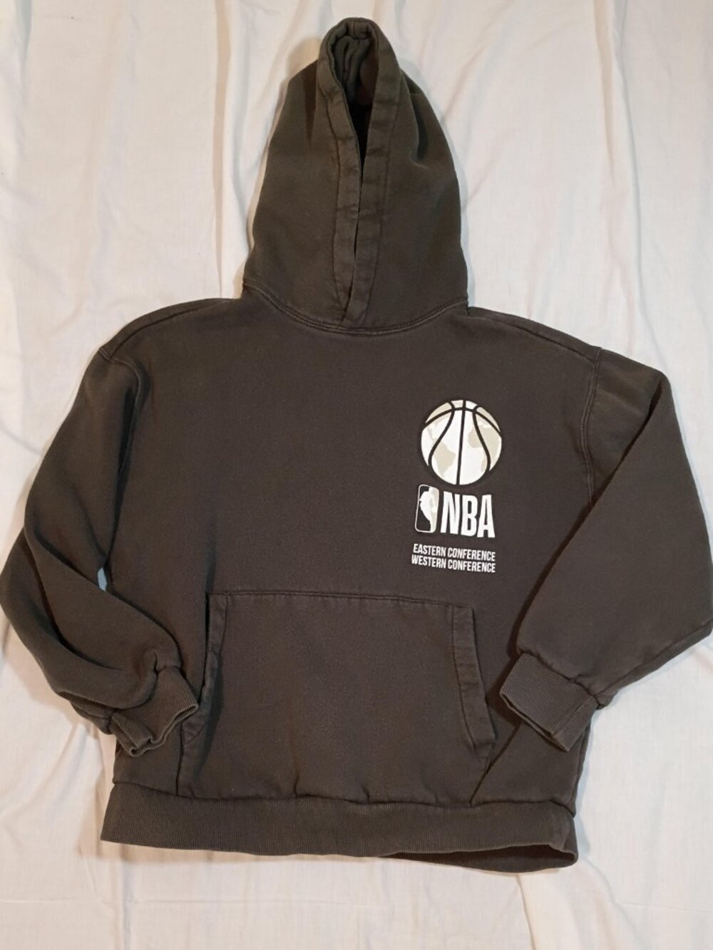 Zara Kids/Hoodie/Youth 13-14/Gray NBA Graphic Pullover Streetwear Basketball Urb - Picture 7 of 7